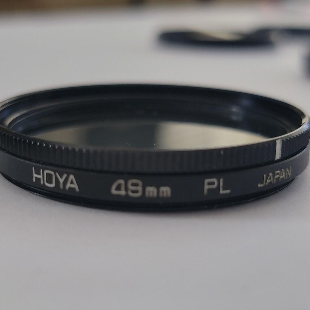 Hoya 49mm PL Polarizing Camera Lens Filter Black Japan Photo Video Digital